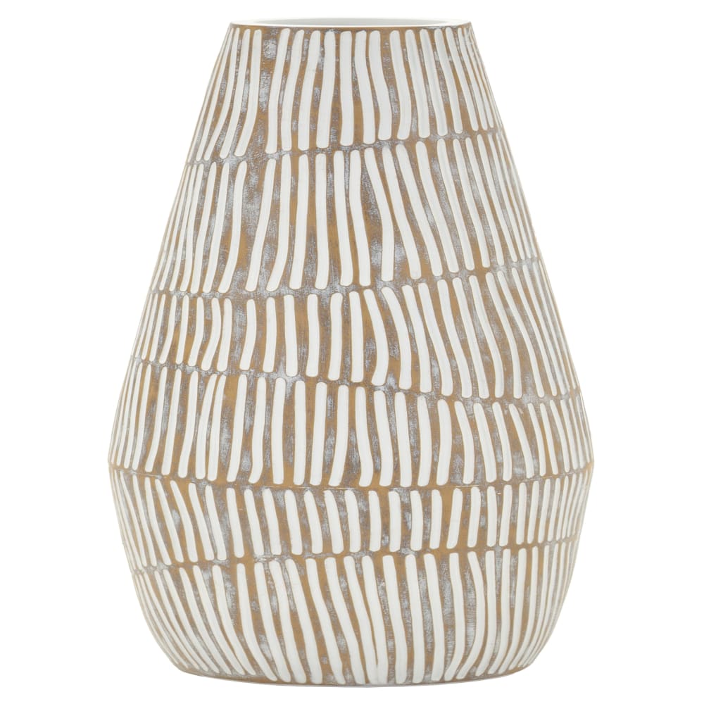 Beige Harzvase Ø 17x68,5 cm - Maisons Du Monde