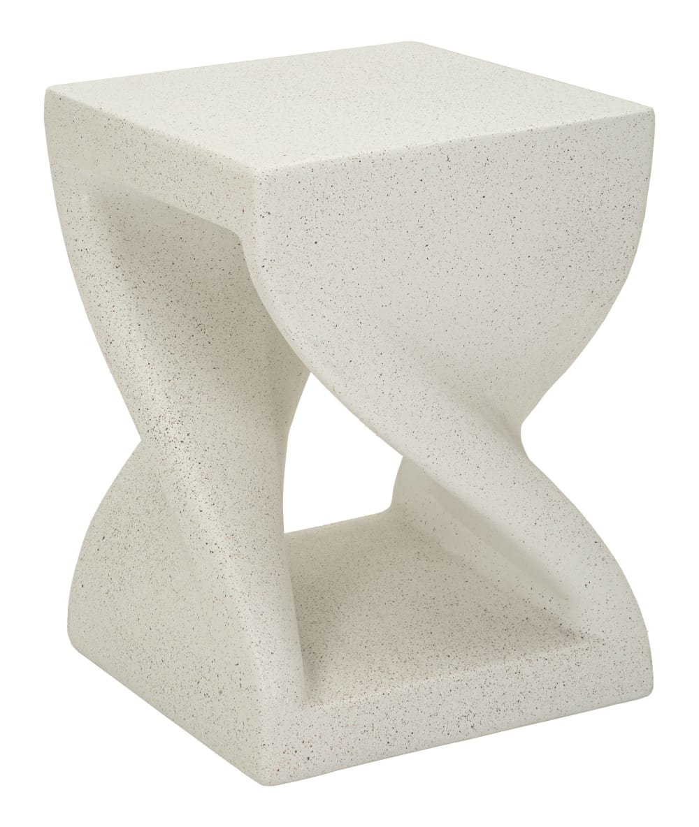 Table basse en magnésium blanc, 34 x 34 x 45 cm