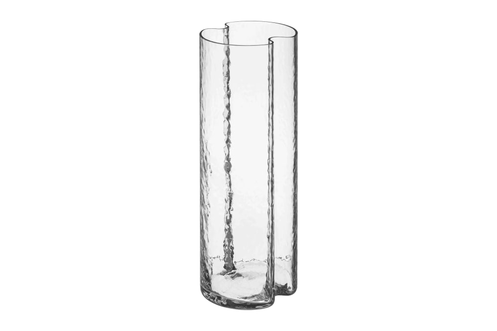 Vase en verre transparent