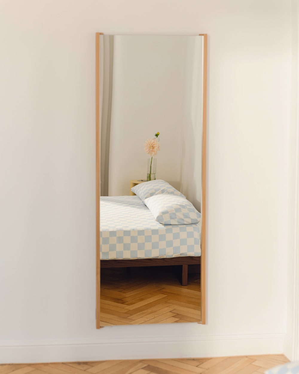 Miroir mural en bois, chêne