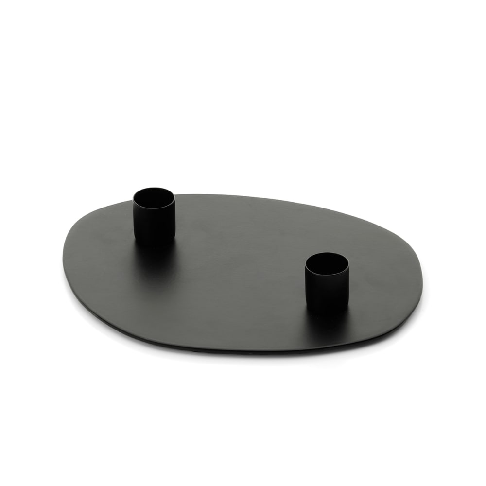 Bougeoir laiton noir 20x15x3cm Bougeoir laiton noir 20x15x3cm
