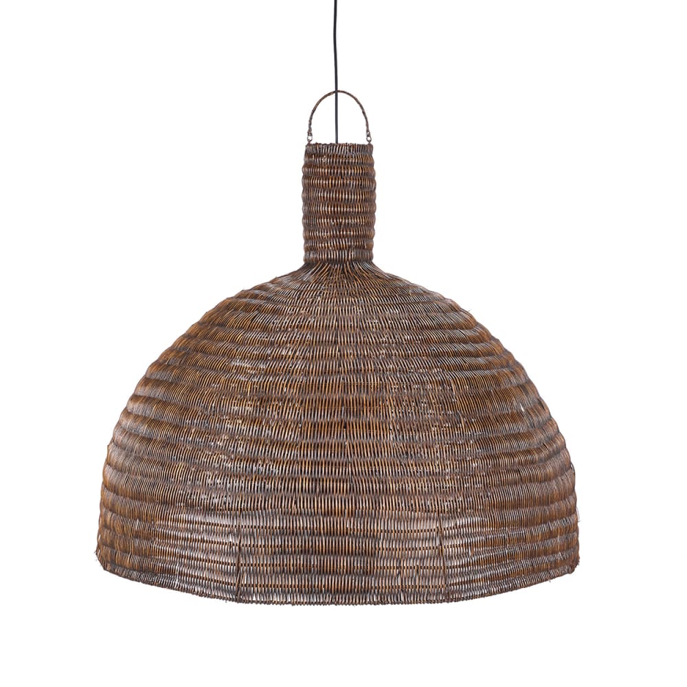 Suspension en rotin marron 100x100x84cm — vue 3