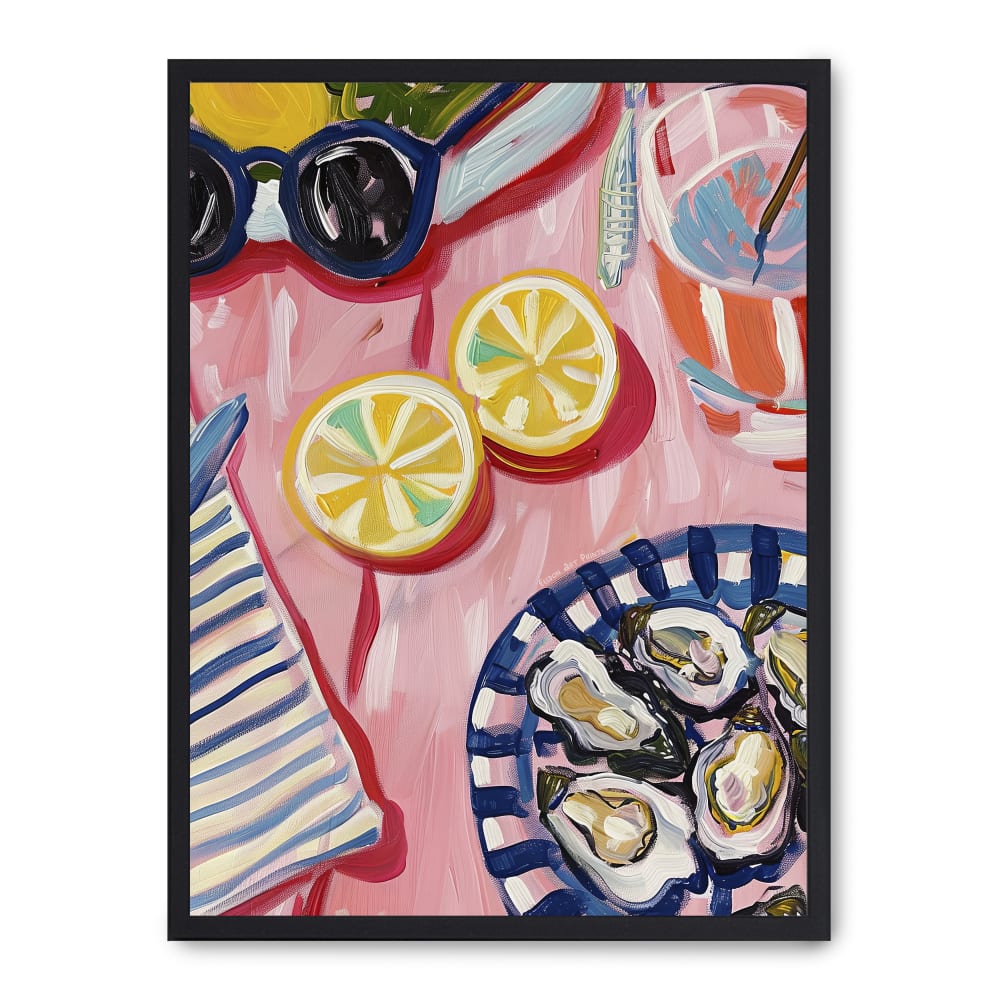 Wandbild sommer, schwarzer rahmen, 30x40 cm - Maisons Du Monde