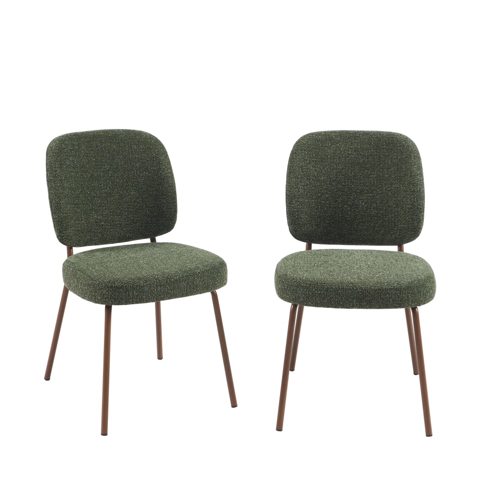 lot de 2 chaises  tissu - vert