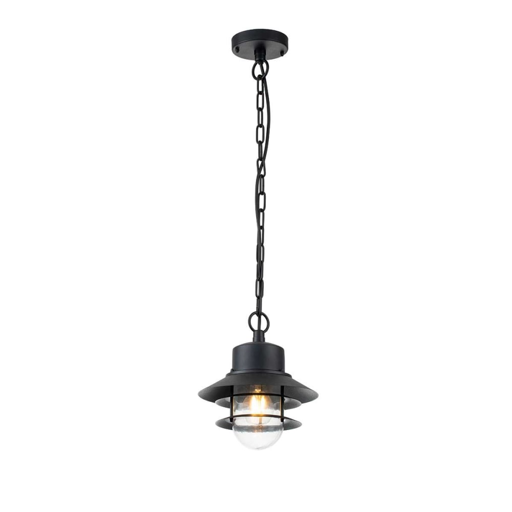 Suspension avec chaîne, inox 304, noire