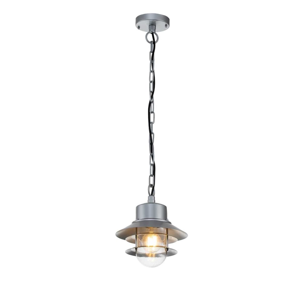 Suspension avec chaîne, inox 304, argent
