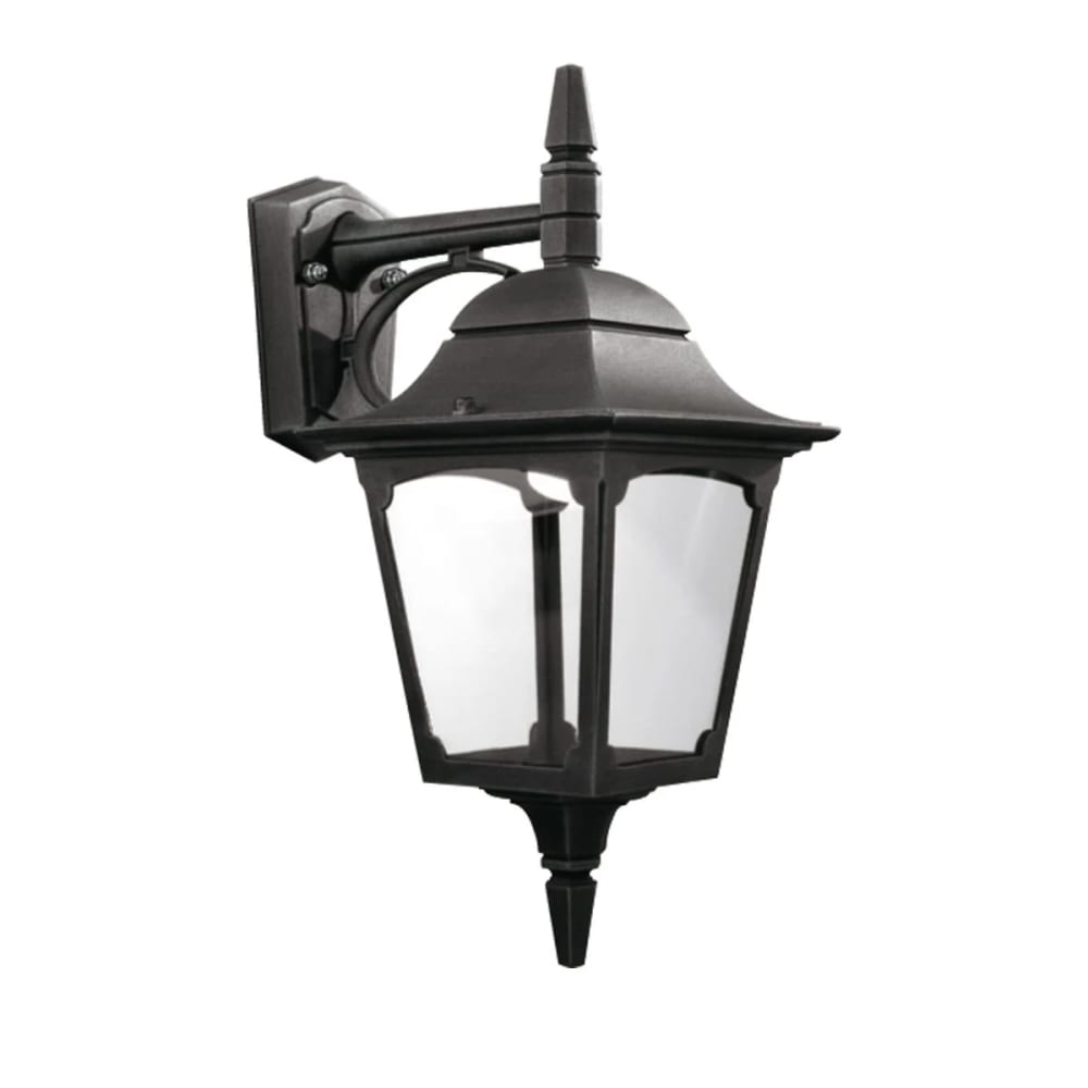 Applique murale lanterne noir h. 44 cm