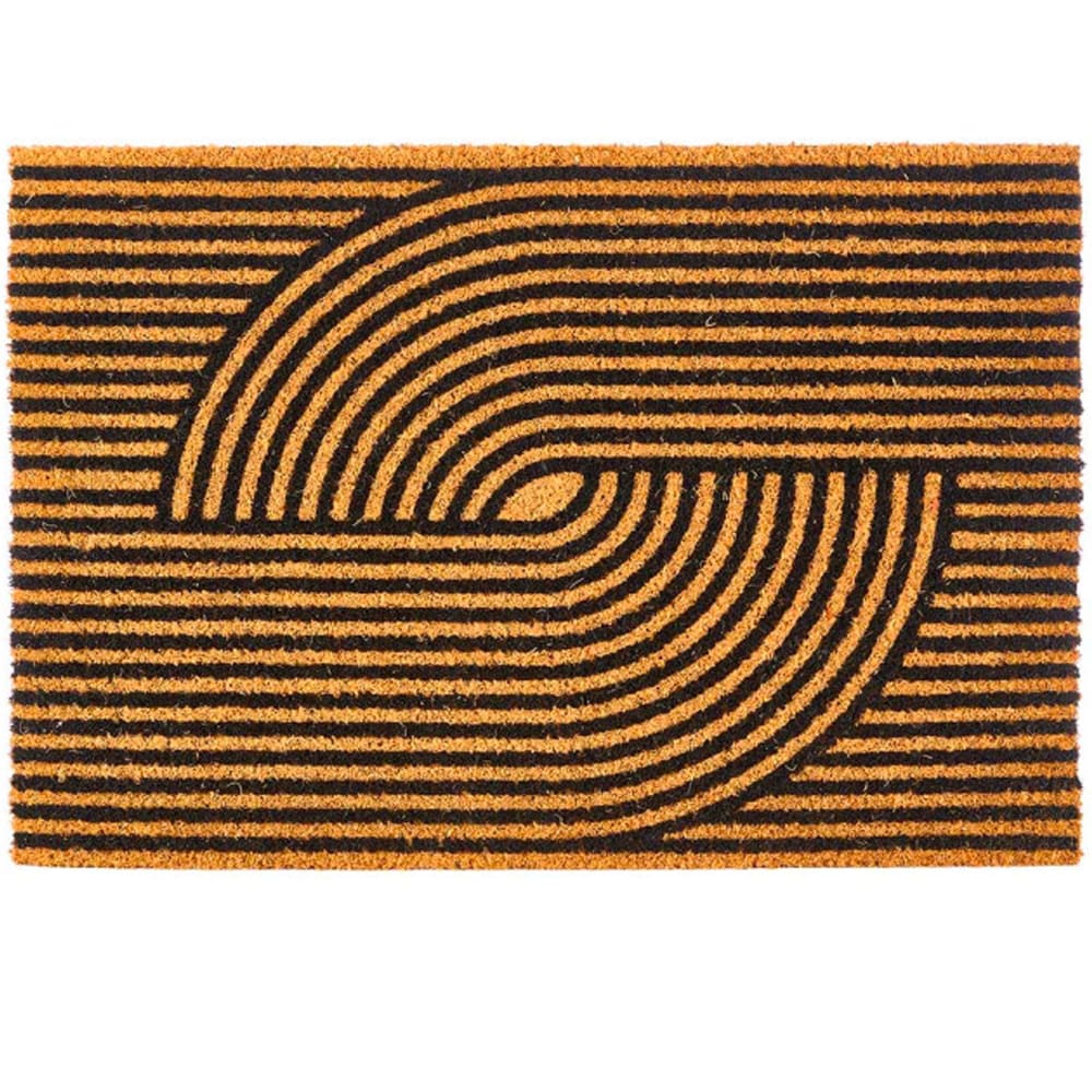 Paillasson coco marron et noir 60x40x1cm