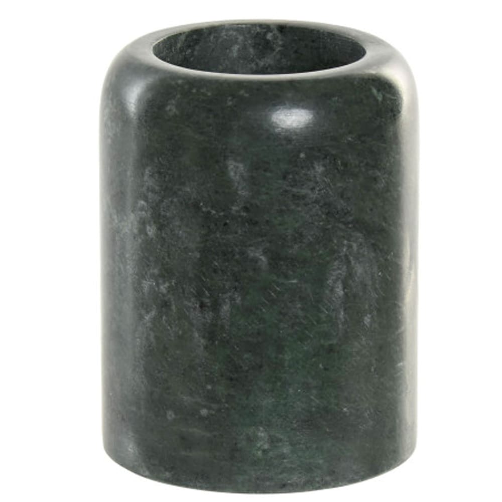 Porte brosse à dents en marbre vert 7.5x7.5x10cm