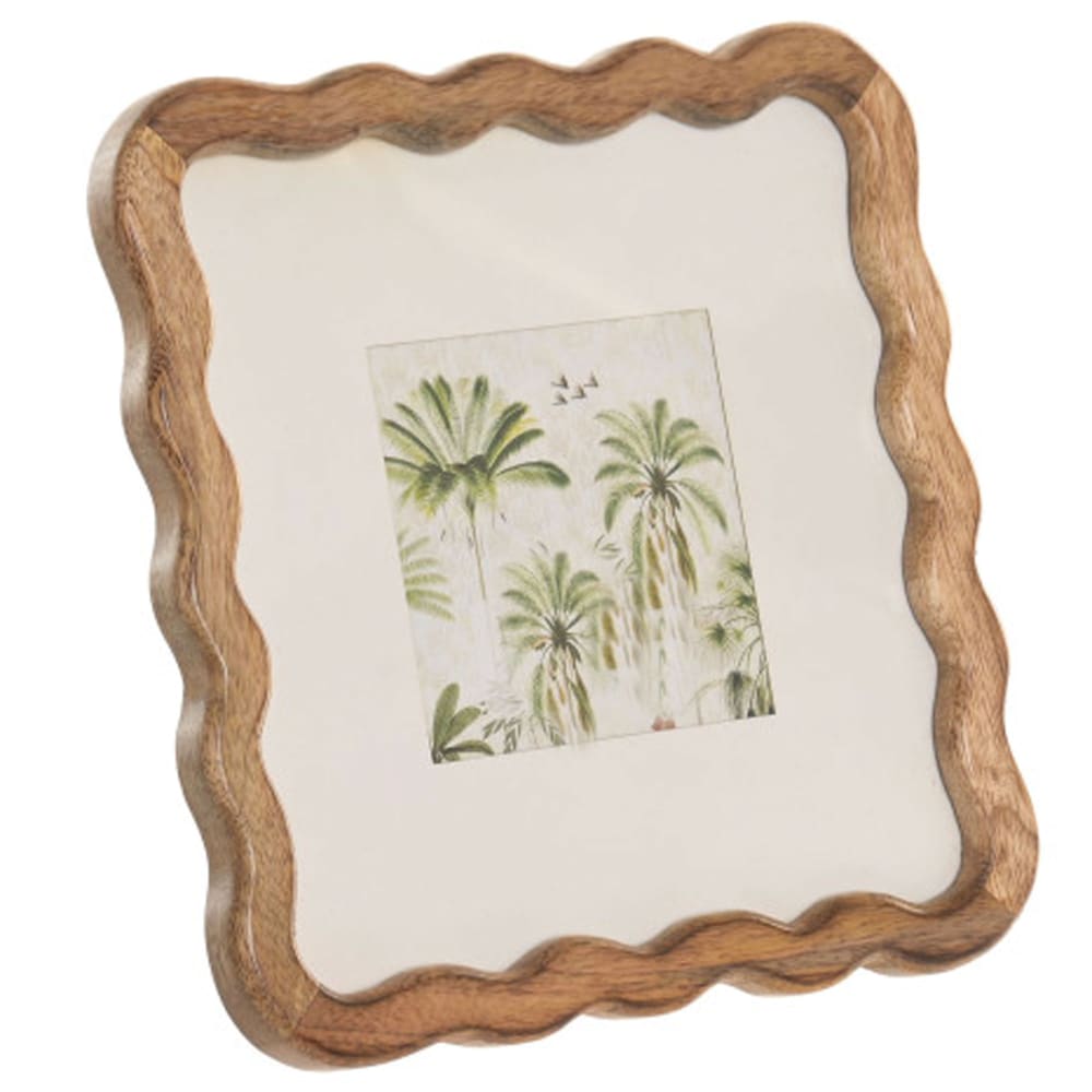 Cadre photo à poser en bois de manguier 23x2x23cm