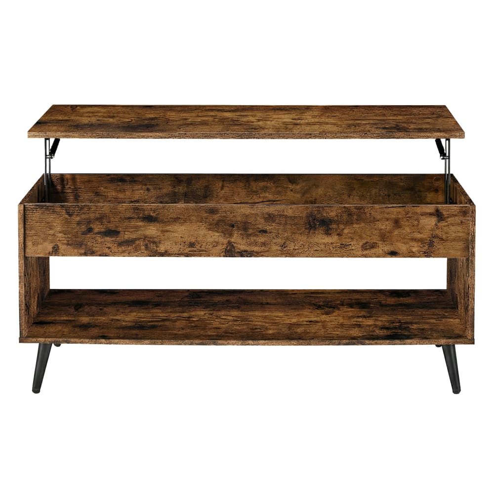 Table basses avec plateau relevable vérin à gaz marron et noir