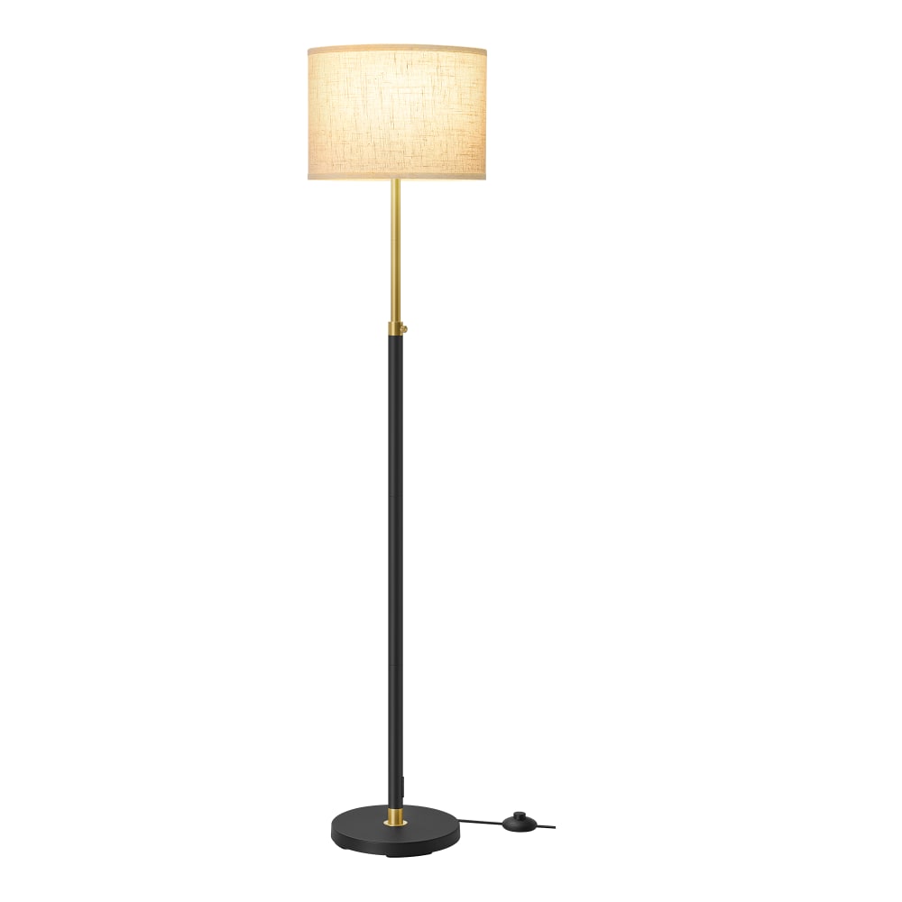Lampadaire réglable en hauteur avec interrupteur 140-170 cm noir Lampadaire réglable en hauteur avec interrupteur 140-170 cm noir