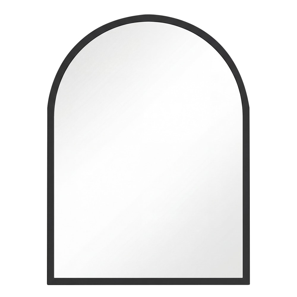 Miroir salle de bain arqué 40 x 30 cm avec film de sécurité noir