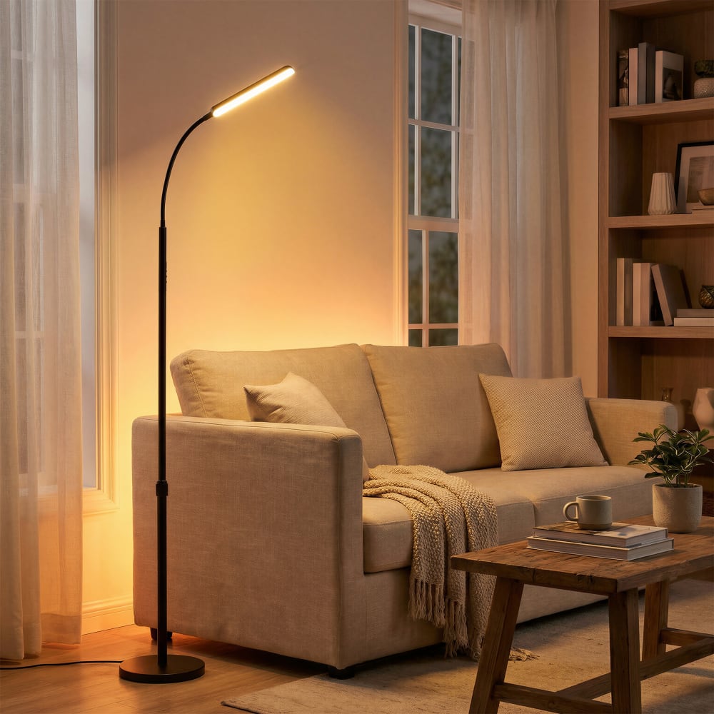 Lampe de lecture avec télécommande hauteur réglable noir — vue 3
