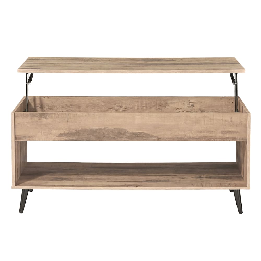 Table basses avec plateau relevable vérin à gaz marron et noir