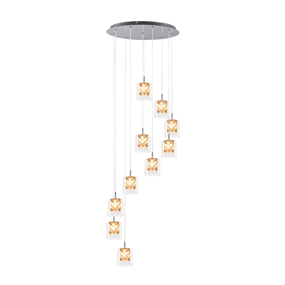 Suspension, métal, L:44, argent
