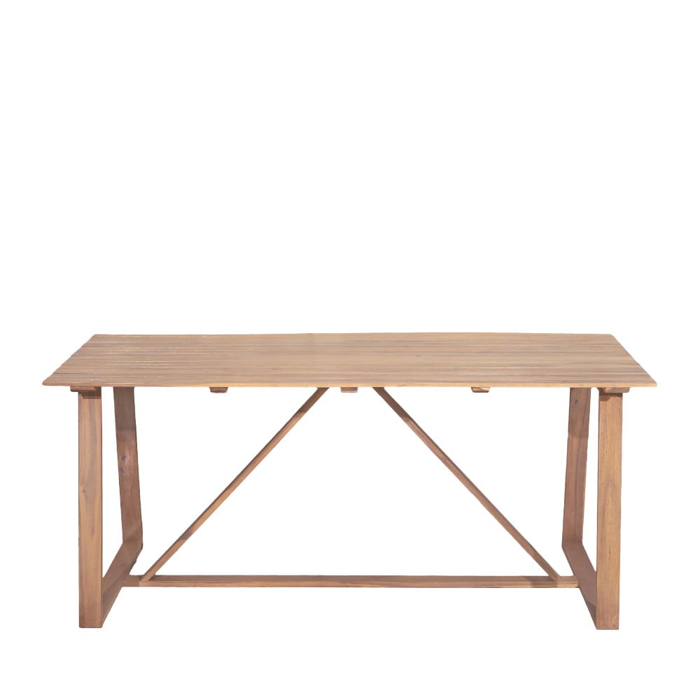 Table à manger de jardin 6 personnes en bois - Bois clair
