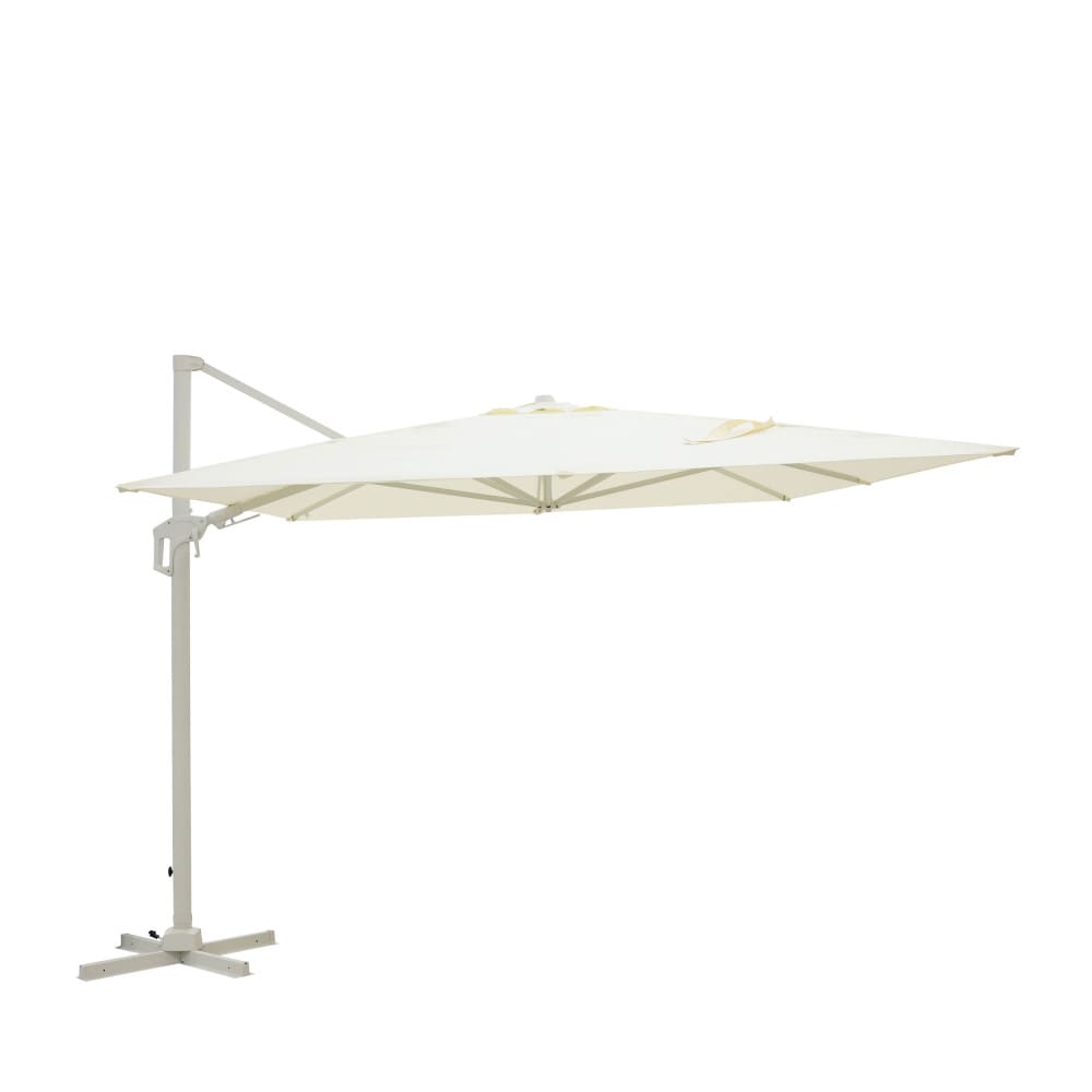 Parasol rectangulaire déporté en aluminium 3x4m - Beige