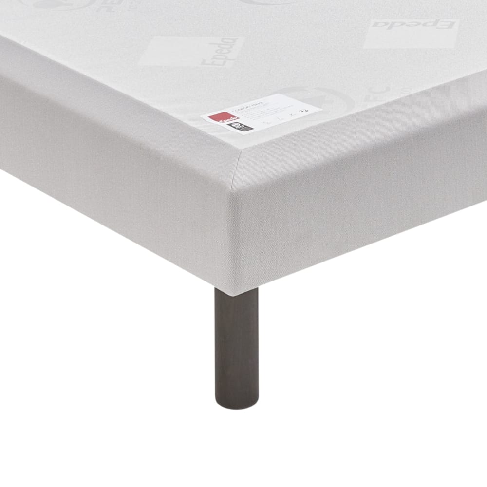Sommier confort ferme gris souris 15 cm 90x190