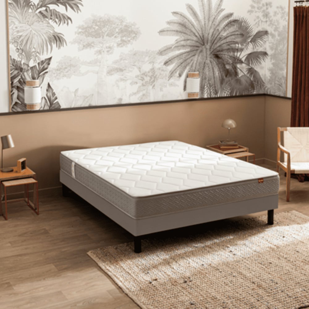 Ensemble Epeda DESTINATION + Sommier Escale confort ferme + Pieds 70x1