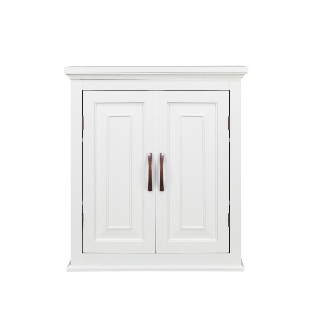 Armoire murale salle de bain, étagères réglables, 64cm, Blanc