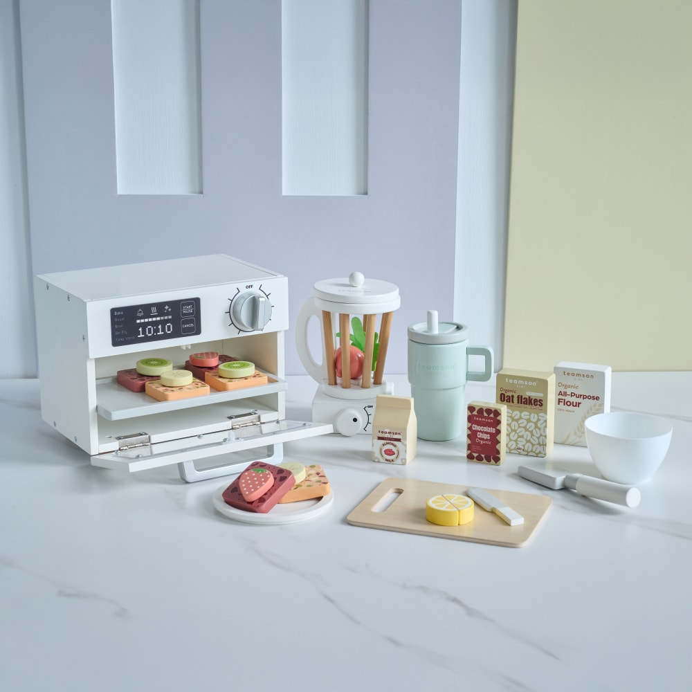 Holz-Spielessen-Set mit Mixer, 18cm, Weiß - Maisons Du Monde