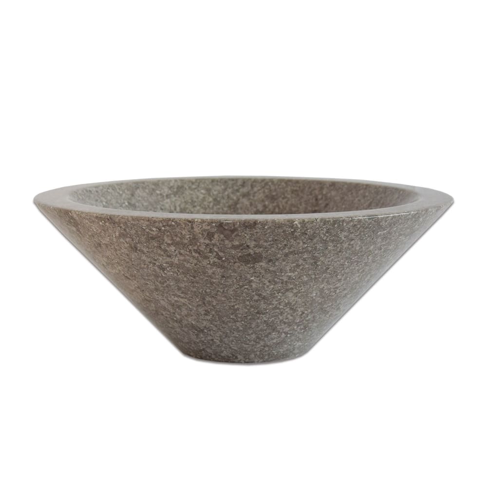 Vasque ronde à poser en marbre gris 40 × 40