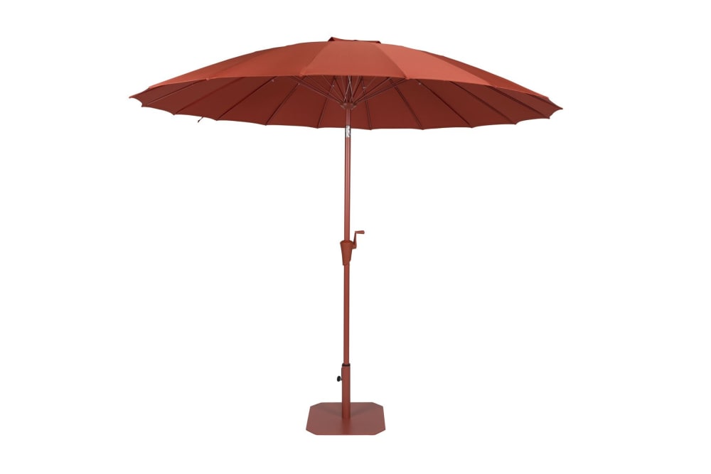 Parasol en métal rouge
