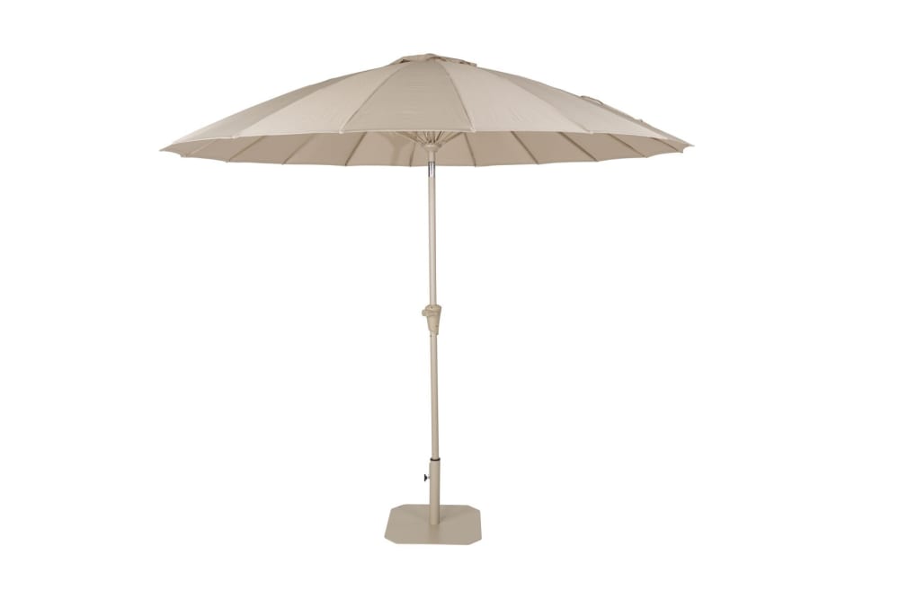 Parasol en métal beige