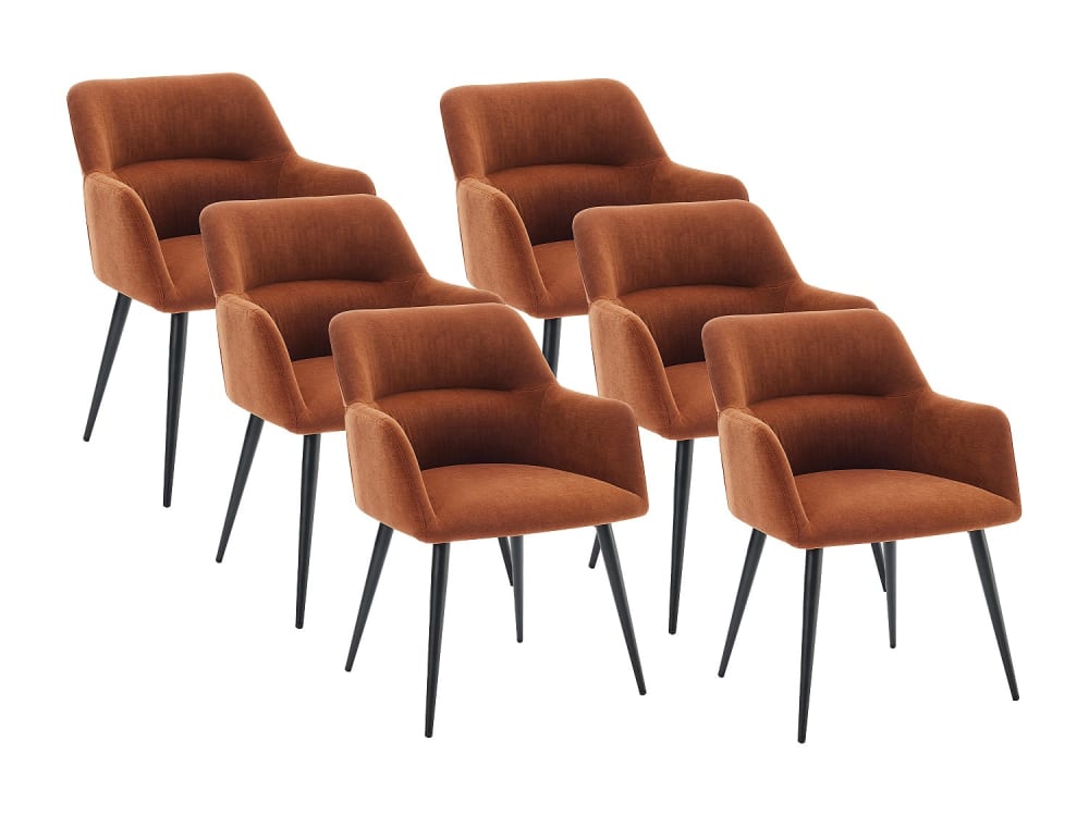 Lot de 6 chaises  terracotta
