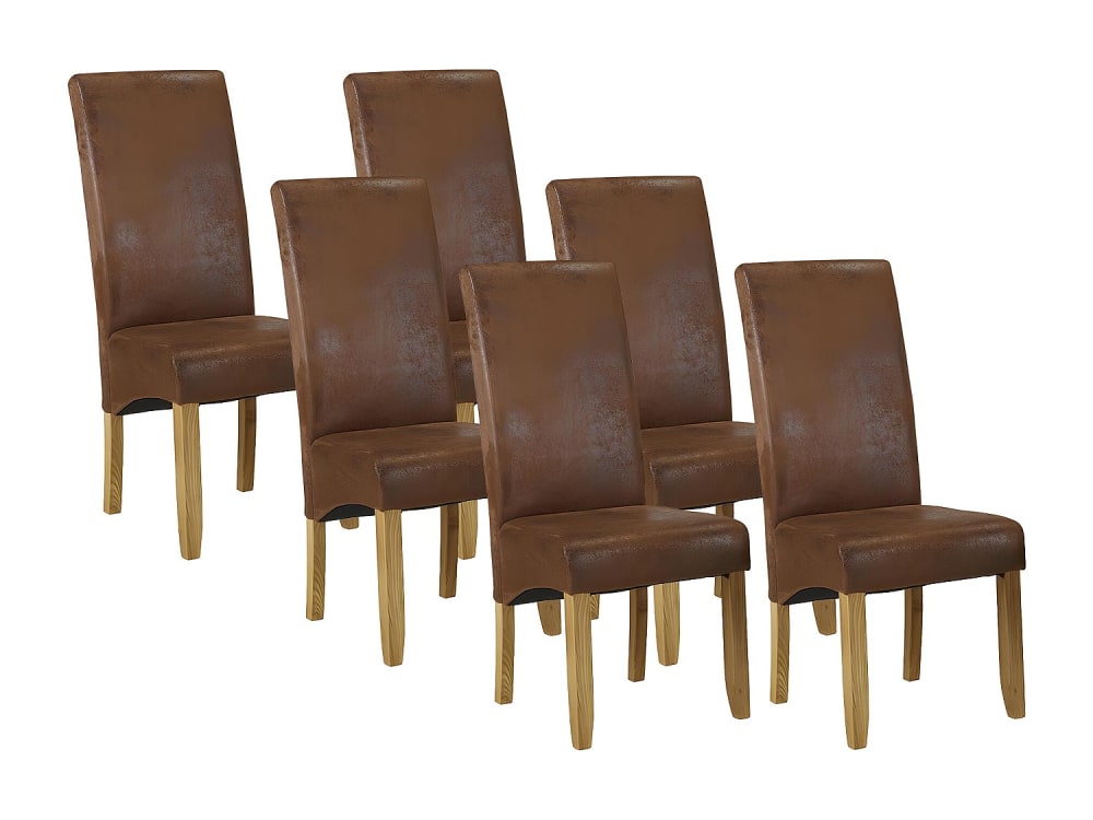 chaise microfibre marron