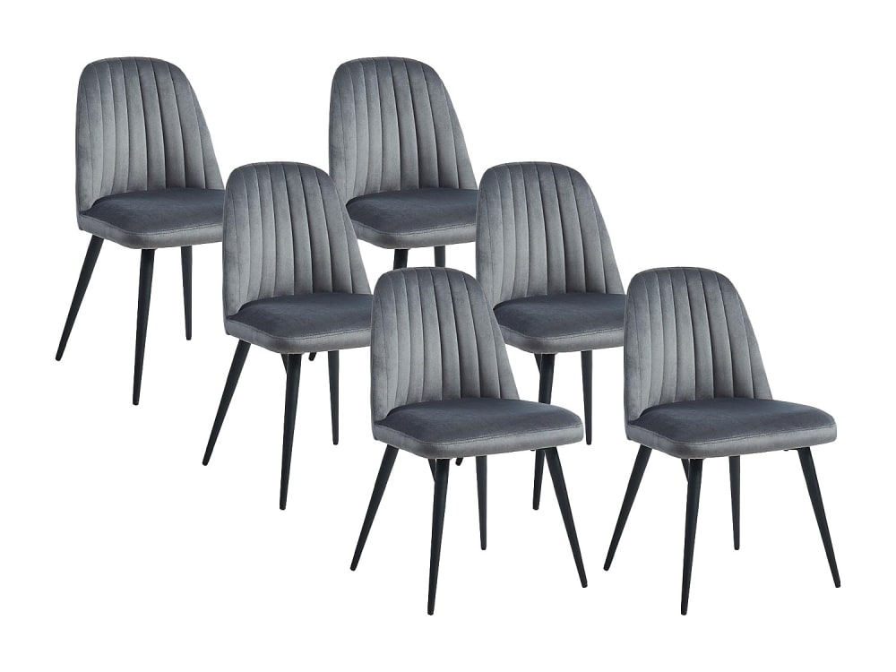 Lot de 6 chaises velours