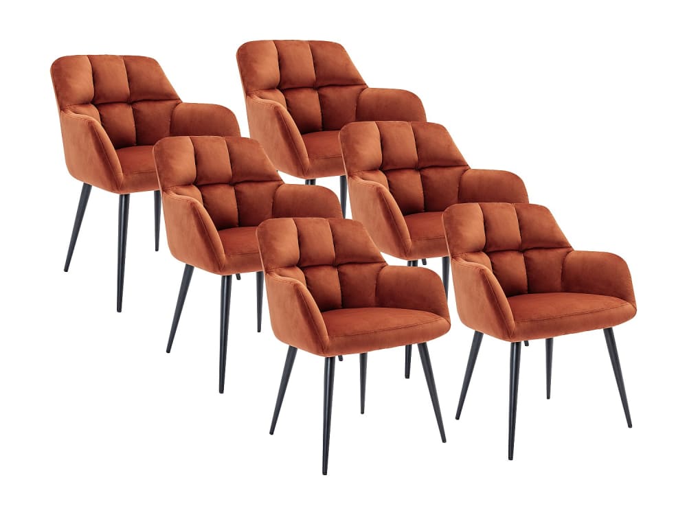 Lot de 6 chaises velours