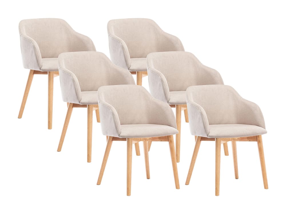 Lot de 6 chaises  crème