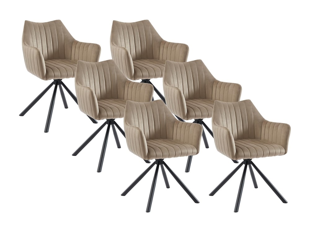 chaise velours beige