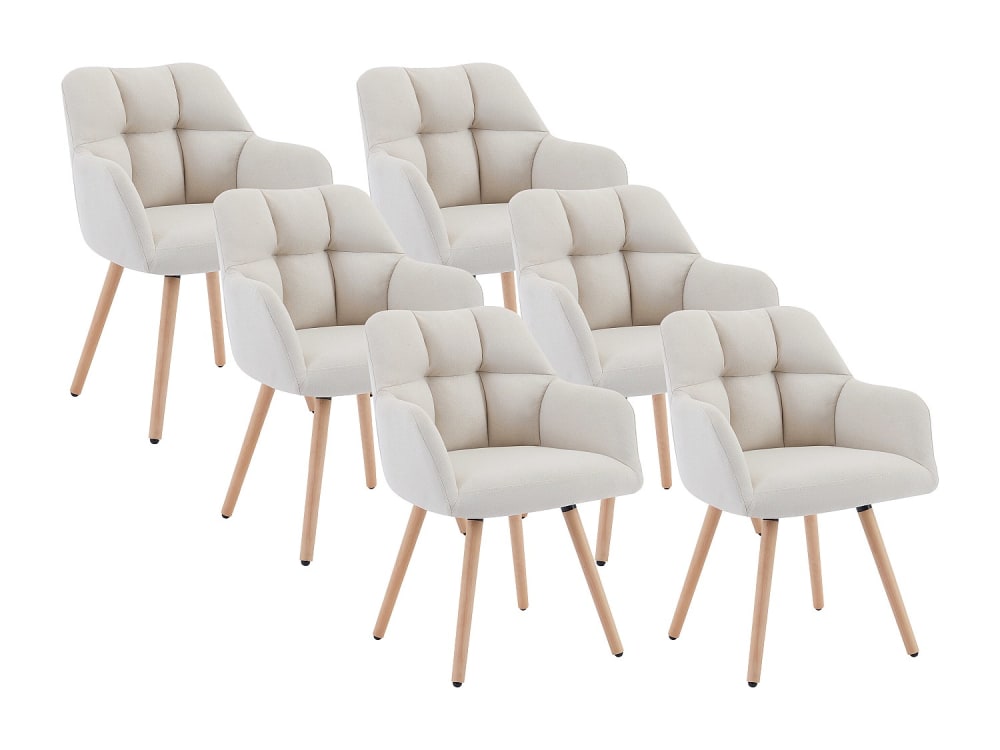 Lot de 6 chaises  beige