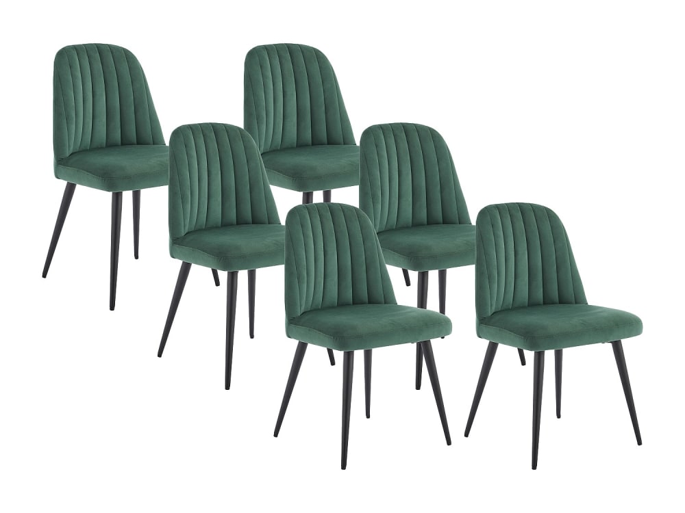 Lot de 6 chaises velours