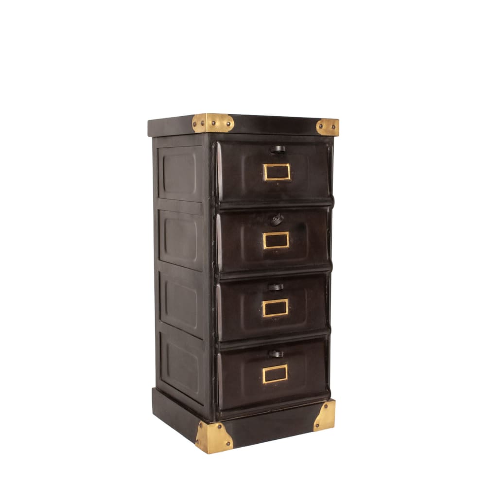 Commode en métal noir 4 clapets