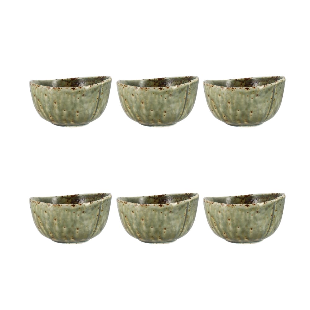 Lot de 6 coupelles 16cm en porcelaine vert