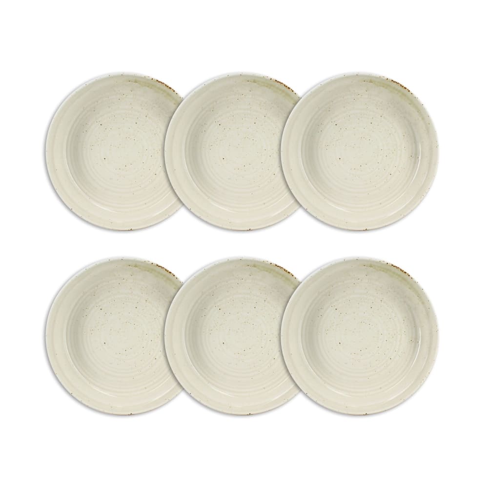 Lot de 6 assiettes creuses - porcelaine