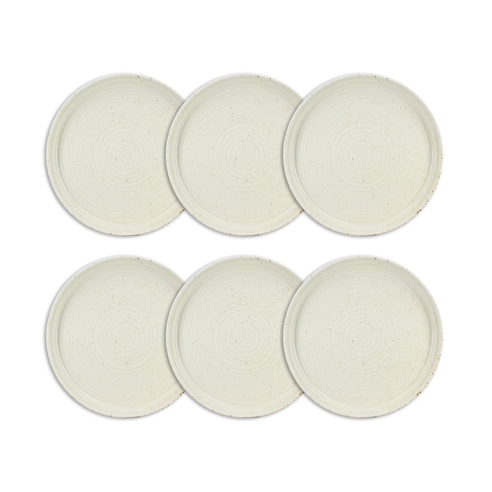 Lot de 6 assiettes plates - porcelaine