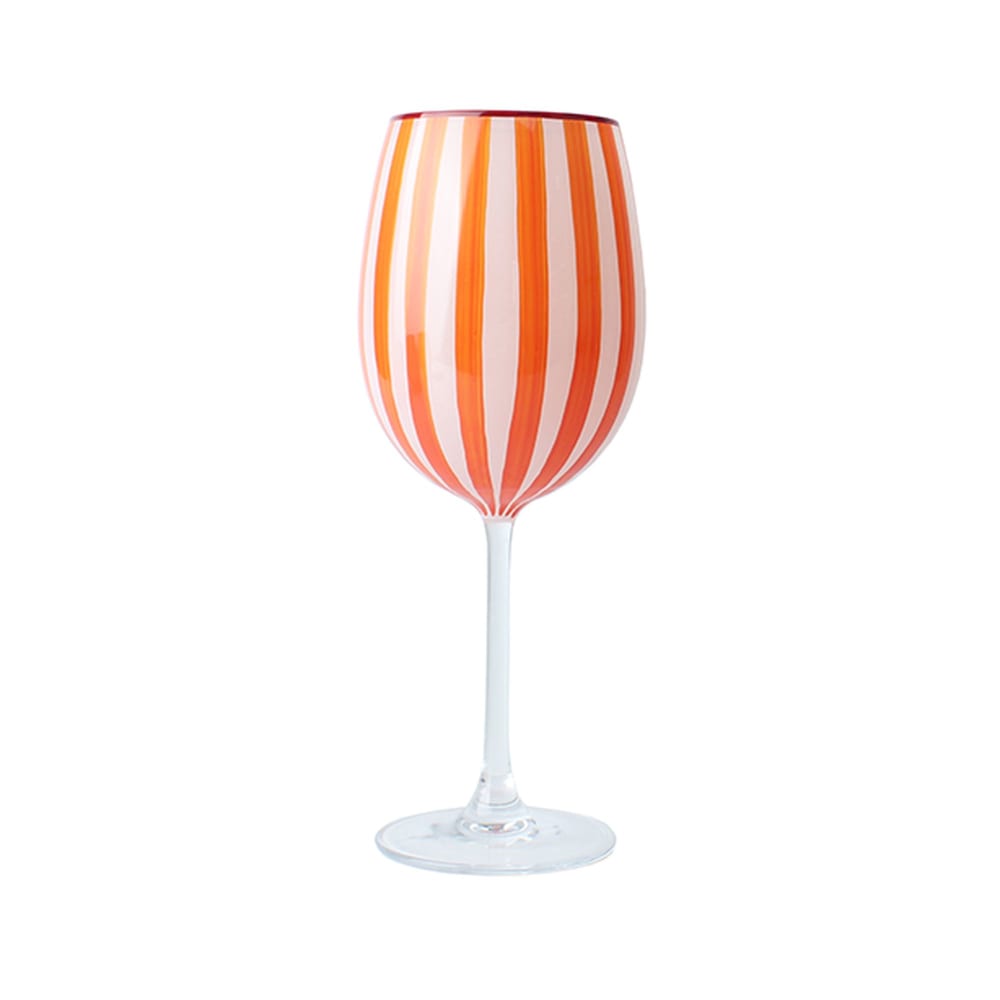 Lot de 3 verres à pied 43,5cl orange Lot de 3 verres à pied 43,5cl orange