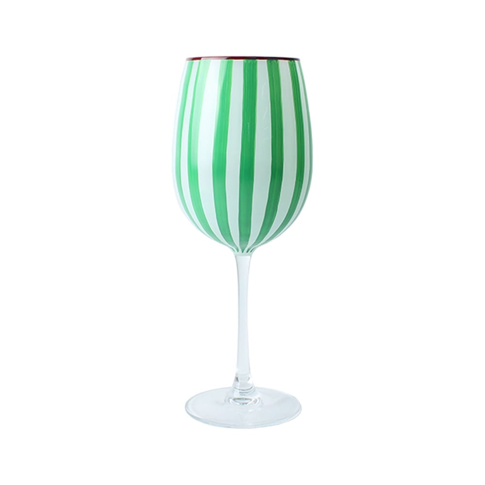 Lot de 3 verres à pied 43,5cl vert Lot de 3 verres à pied 43,5cl vert