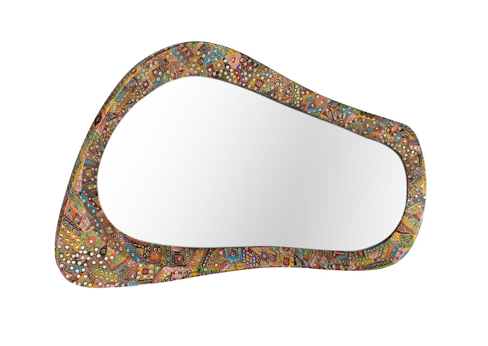 Miroir avec cadre en bois de manguier naturel