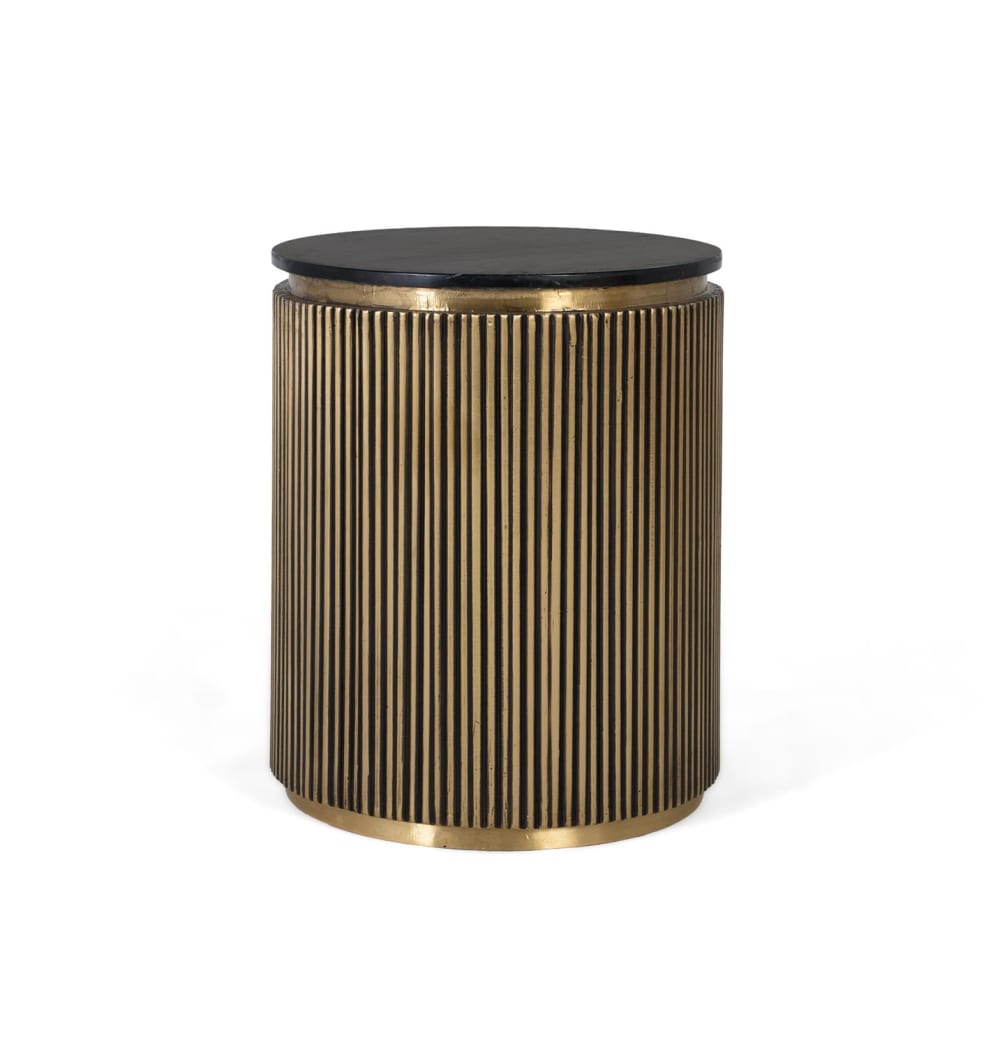 Table d'appoint ronde - laiton