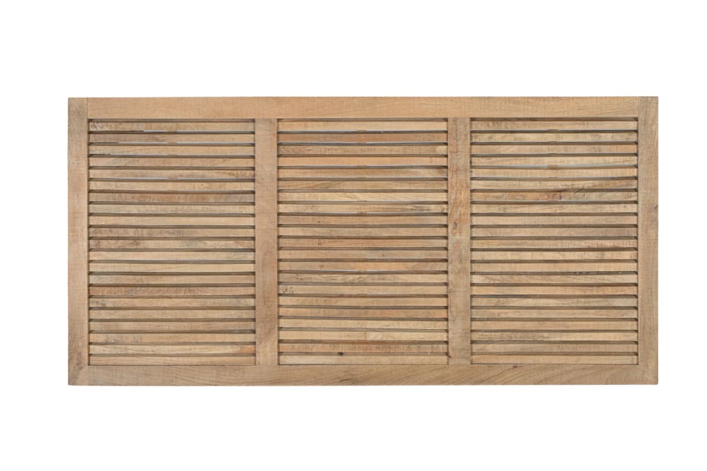 Tête de lit en bois naturel avec design à lattes horizontales 165 cm