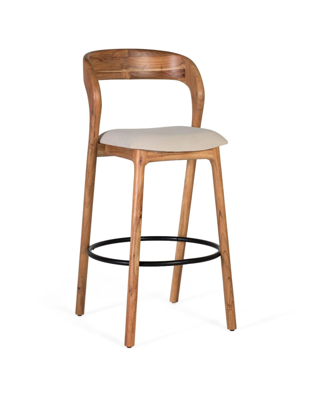tabouret en bois d'acacia - massif