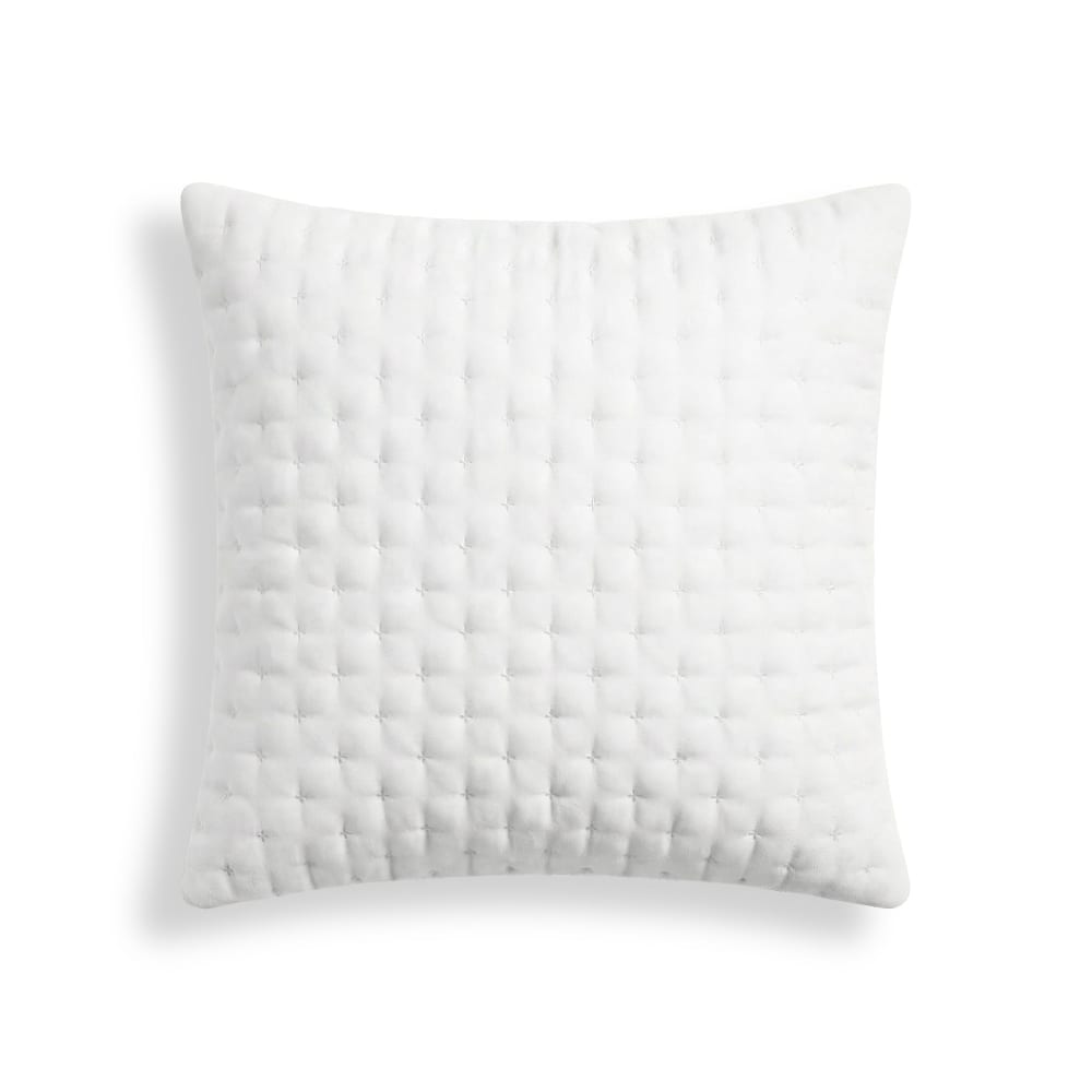 Taie d’oreiller unie matelassée blanc 65x65 cm