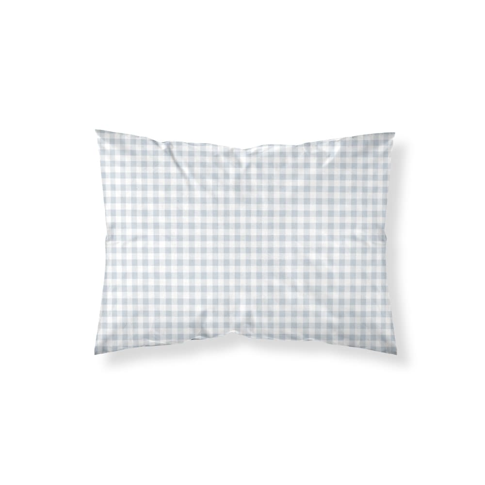 Taie d’oreiller en coton 100 % 200 fils bleu 45x125 cm
