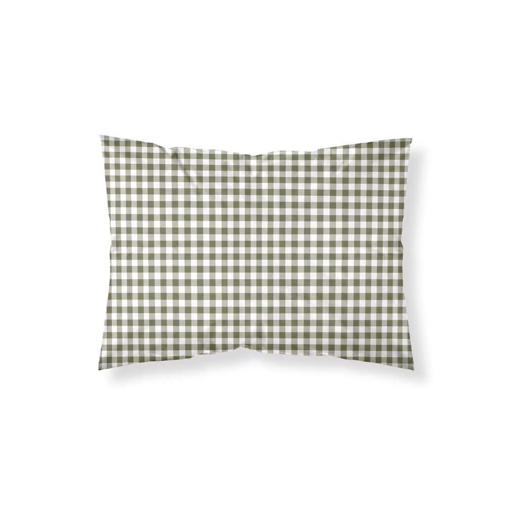 Taie d’oreiller en coton 100 % 200 fils vert 80x80 cm
